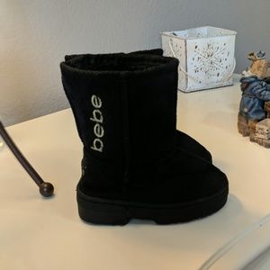 Toddler girls Black Bebe boots